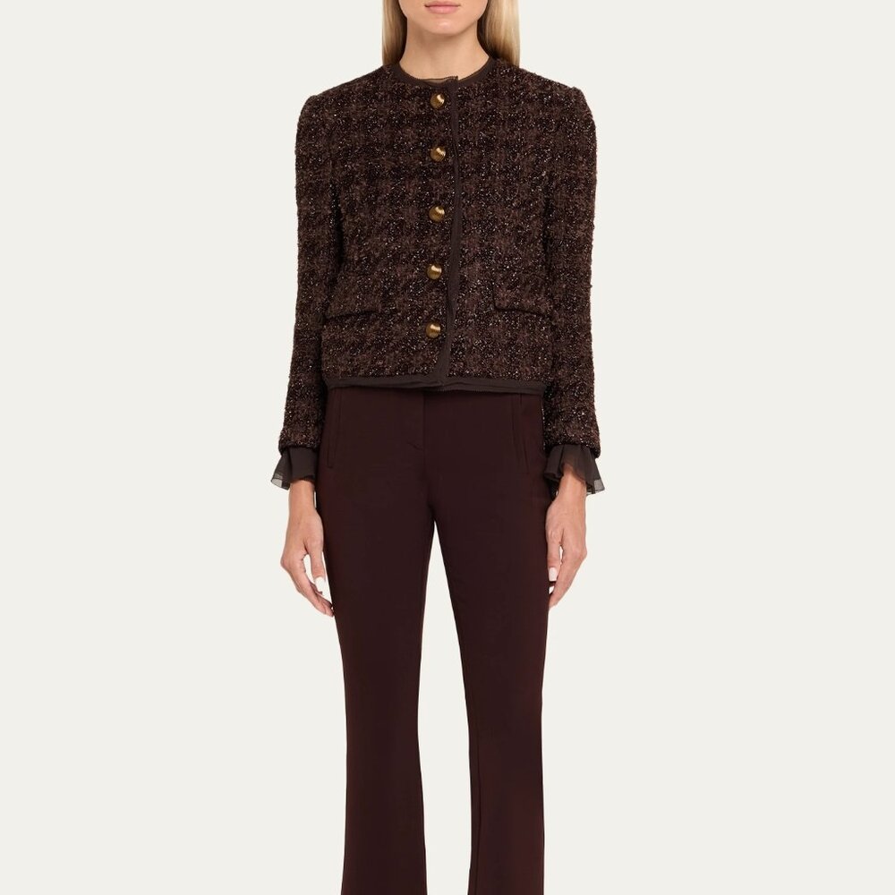 NEW Veronica Beard Audrina Metallic Tweed Jacket